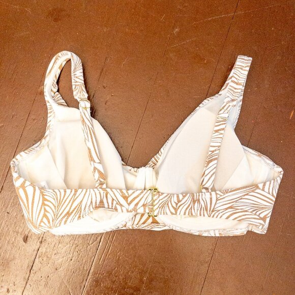 Skye Palm Leaf Print Swim Top S/M DD Bra Sized Underwire Adjustable Straps - Picture 2 of 3